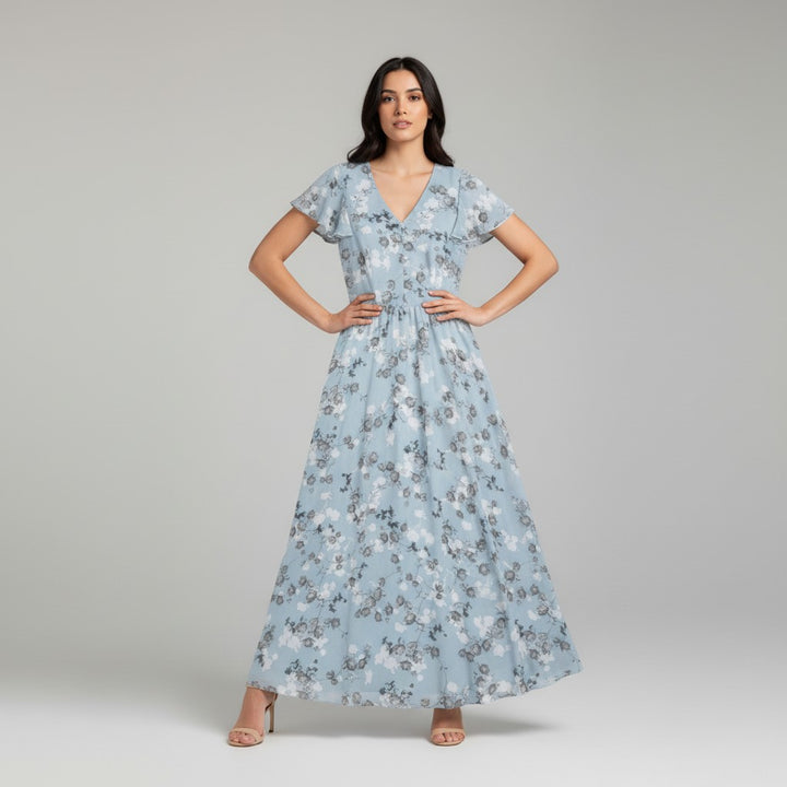 B Unique Fashions Women's Floral Autumn Dress
