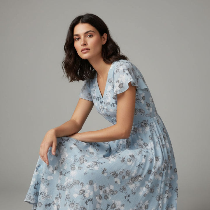 B Unique Fashions Women's Floral Autumn Dress