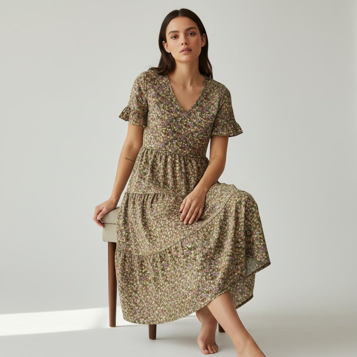 B Unique Fashions Women’s Floral Midi Dress