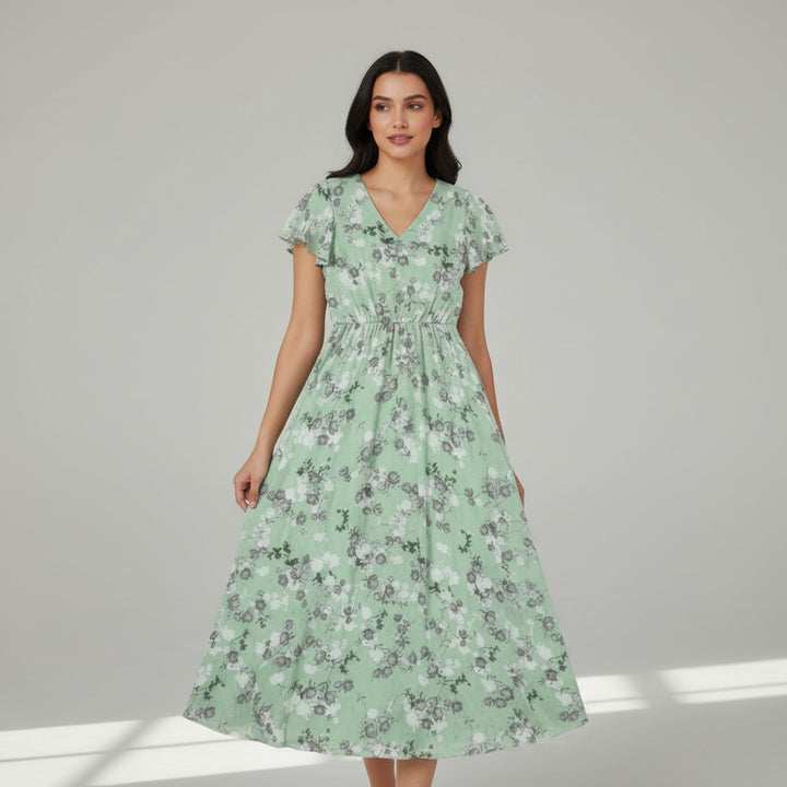 B Unique Fashions Women's Floral Autumn Dress