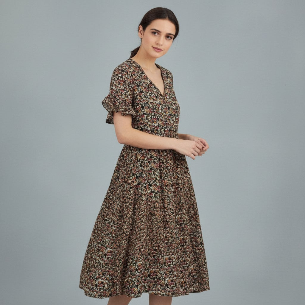 B Unique Fashions Women’s Floral Midi Dress