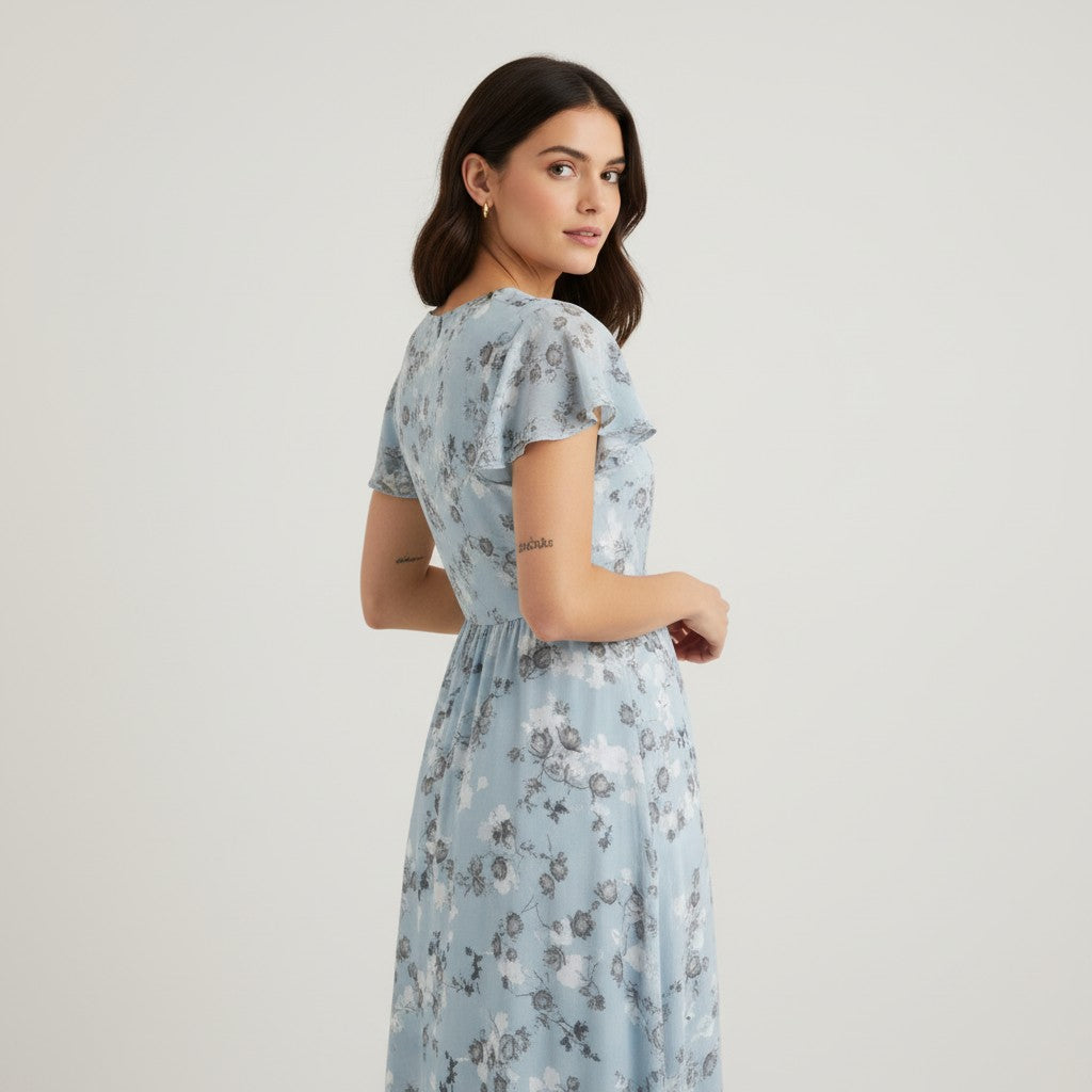 B Unique Fashions Women's Floral Autumn Dress
