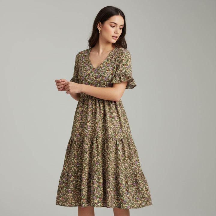 B Unique Fashions Women’s Floral Midi Dress