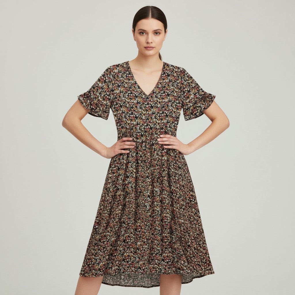 B Unique Fashions Women’s Floral Midi Dress