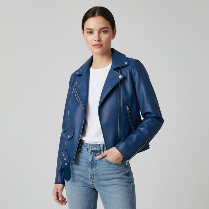 B Unique Fashions Women’s Genuine PU Leather Jacket