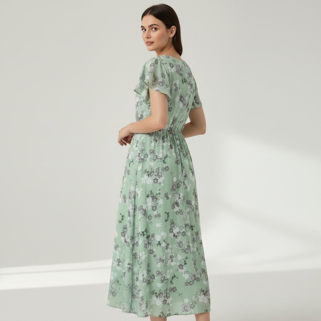 B Unique Fashions Women's Floral Autumn Dress