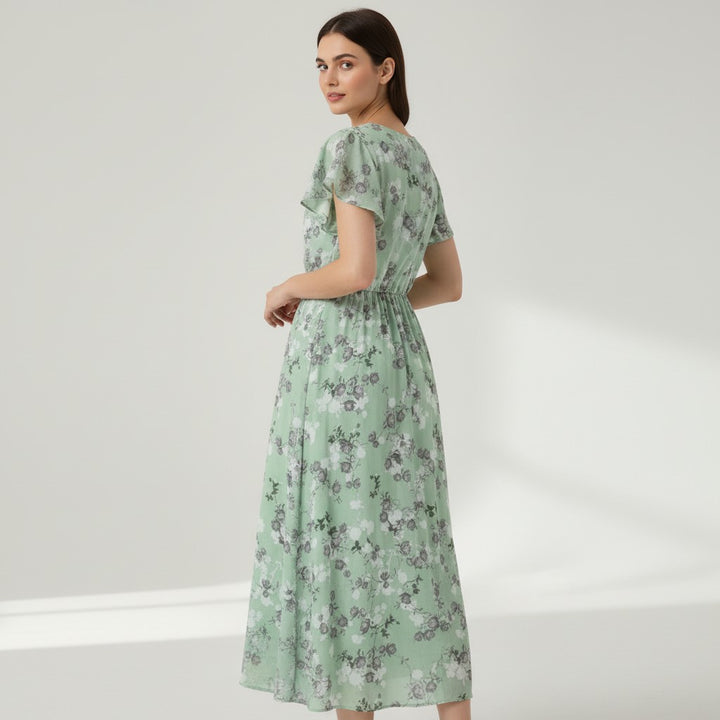 B Unique Fashions Women's Floral Autumn Dress