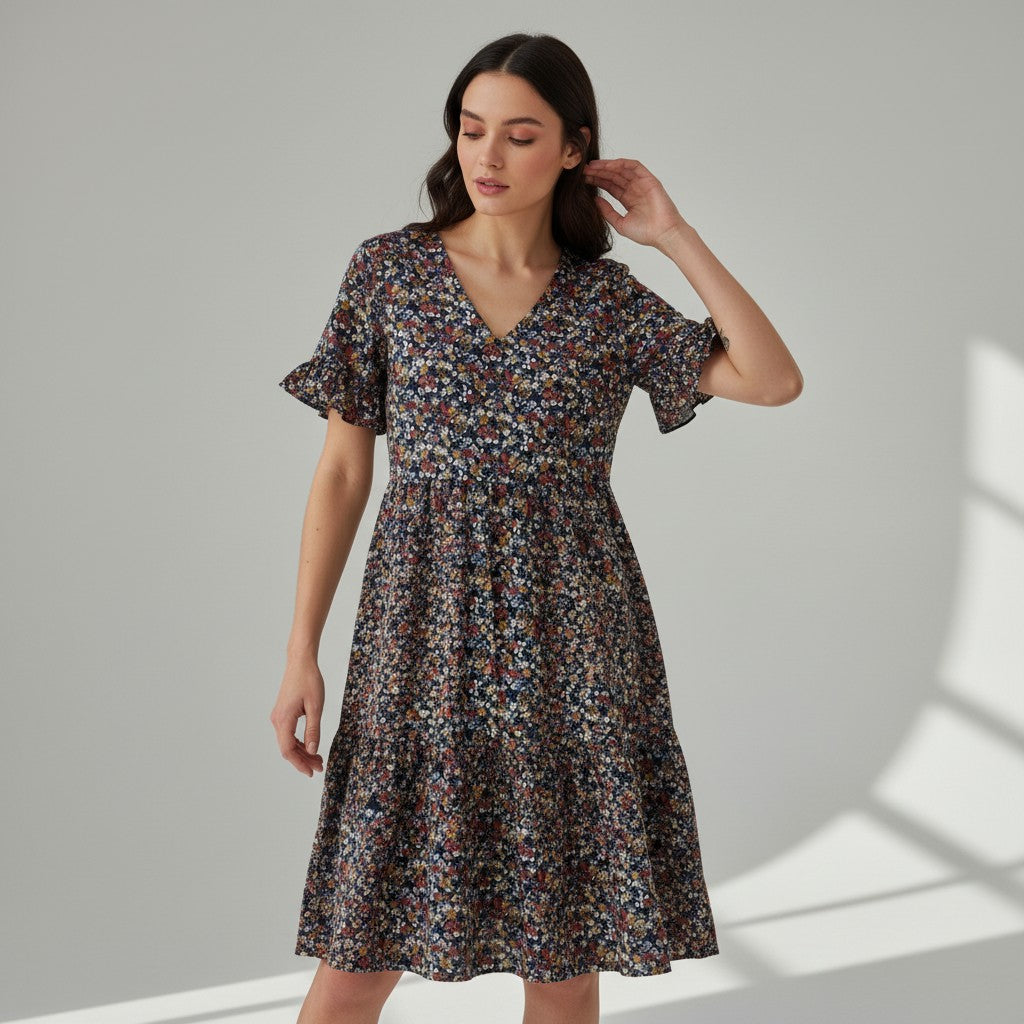 B Unique Fashions Women’s Floral Midi Dress