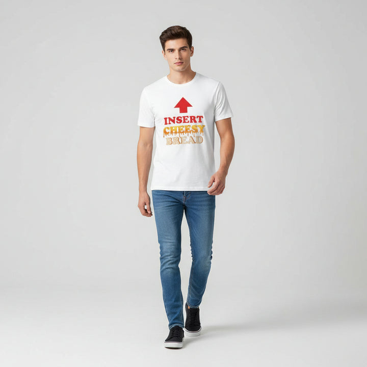 Insert Cheesy Bread Funny Graphic Unisex T-Shirt