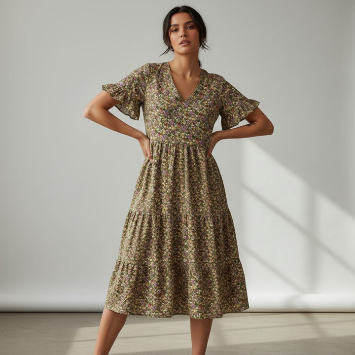 B Unique Fashions Women’s Floral Midi Dress