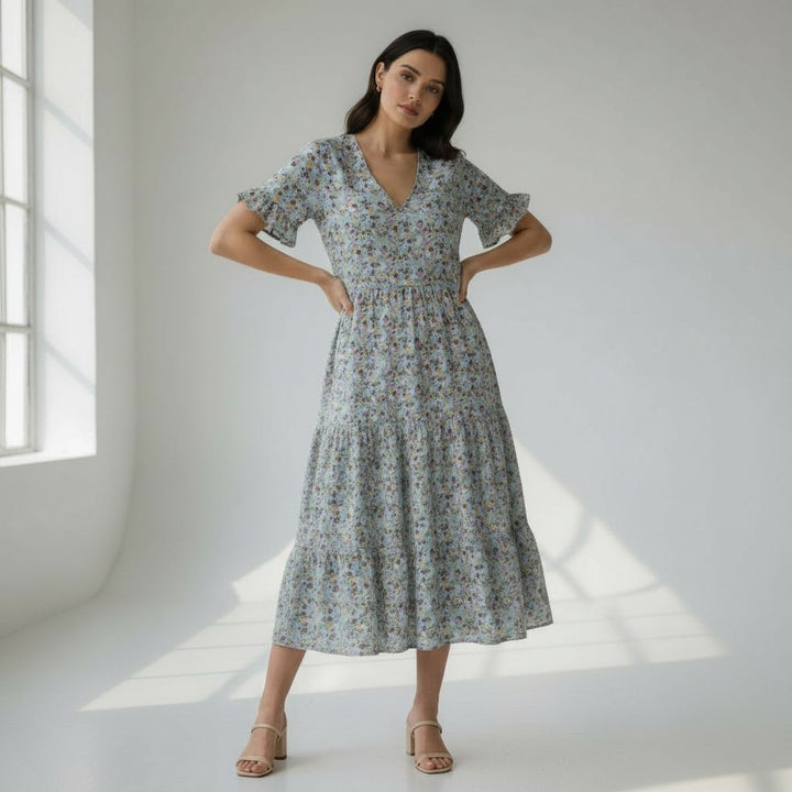 B Unique Fashions Women’s Floral Midi Dress